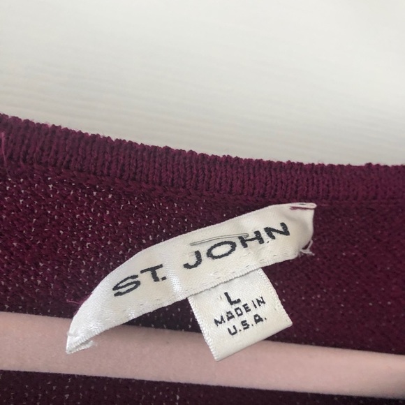 St. John Magenta Knit Sweater Tank Large - Picture 2 of 5